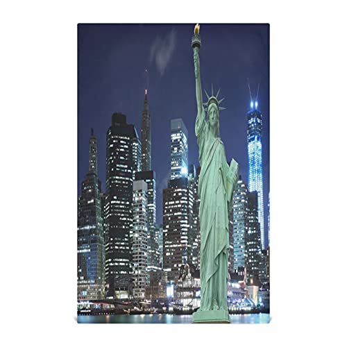 Mnsruu Manhattan Freiheitsstatue New York City Küchentücher Bar Geschirrtuch Geschirrtuch Geschirrtuch Geschirrtücher Set von 6 super saugfähig weich 45,7 x 71,1 cm von Mnsruu