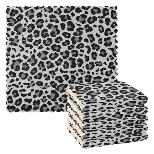 Mnsruu Mikrofaser Reinigungstücher Leopardenmuster Design_638458072 Wiederverwendbare Geschirrtücher zum Abwasch 6er Pack Schwedisches Geschirrtuch Mikrofaser Reinigungstücher Waschbar Staubwedel von Mnsruu