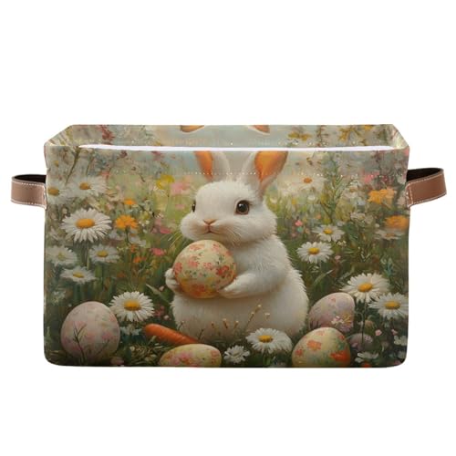 Mnsruu Oster-Aufbewahrungskorb, Kaninchen-Ei, faltbar, Stoff, faltbare Aufbewahrungskörbe, Organizer-Tasche zur Aufbewahrung von Kleidung von Mnsruu