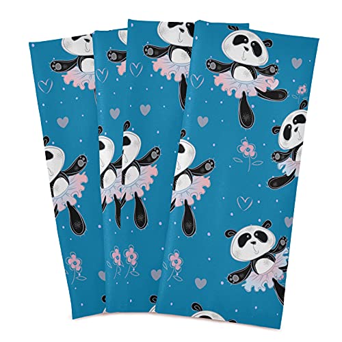 Mnsruu Panda Ballerinas Bär Küchentücher Geschirrtuch Geschirrtuch Geschirrtücher 1 Packung super saugfähig weich 71 x 46 cm von Mnsruu