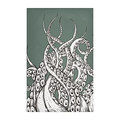 Mnsruu Retro Octopus Kraken Küchentücher Geschirrtuch Geschirrtuch Geschirrtücher 1 Pack Super saugfähig weich 71 x 46 cm von Mnsruu