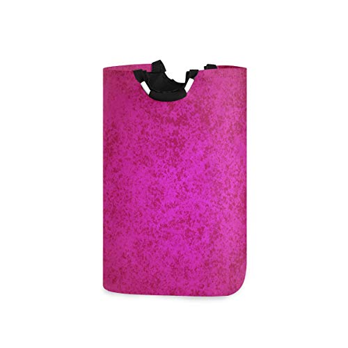 Mnsruu Wäschekorb Eimer Hot Pink Tragbare Schmutzige Kleidung Korb Große Faltbare Wäschesack mit Griffen von Mnsruu