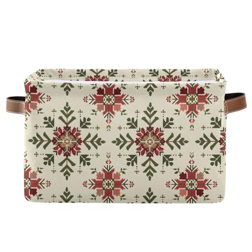 Mnsruu Weihnachts-Aufbewahrungskorb, Fliese, rot, weiß, Blume, faltbar, Stoff, faltbare Aufbewahrungskörbe, Organizer-Tasche für Kleidung Mnsruu Weihnachts-Aufbewahrungskorb, Fliese, rot, weiß, Blume, faltbar, Stoff, faltbare Aufbewahrungskörbe, Organizer-Tasche für Kleidung von Mnsruu