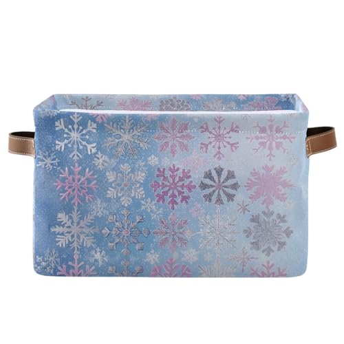 Mnsruu Weihnachtsaufbewahrungskorb, Schneeflocke, hellblau, lila, B, faltbar, Stoff, faltbare Aufbewahrungskörbe, Organizer-Tasche für Kleidung Mnsruu Weihnachtsaufbewahrungskorb, Schneeflocke, hellblau, lila, B, faltbar, Stoff, faltbare Aufbewahrungskörbe, Organizer-Tasche für Kleidung von Mnsruu