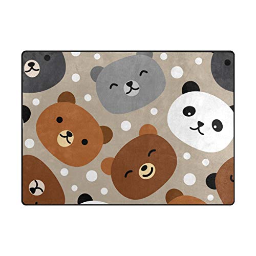 Mnsruu leicht Bedruckt Bereich Teppich Teppich Fußmatte Cute Panda auf Hintergrund für Wohnzimmer Schlafzimmer 160 x 122 cm von Mnsruu