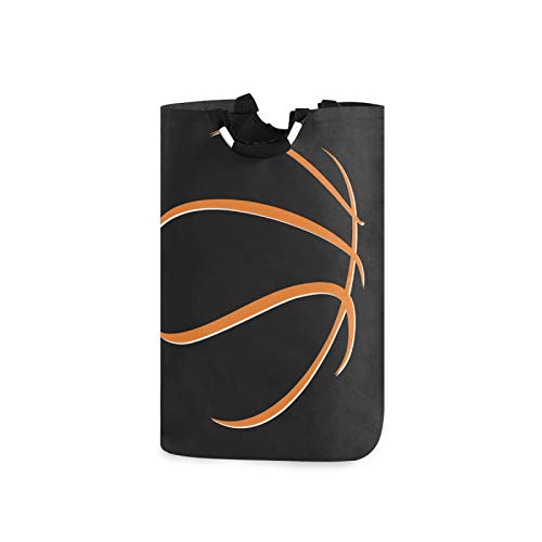 Süßer Abstrakter Basketball Wäschekorb mit Griff Großer Faltbarer Wäschesammler Wäschesack Oxford-Stoff Langlebig Laundry baskets für Kleidung Waschen von Mnsruu