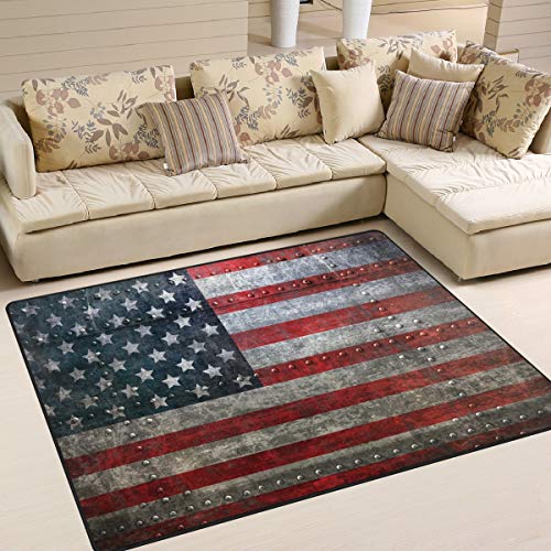 Teppich mit großer Fläche, 203 x 147 cm, USA-Flagge, Amerika, Fußmatte, Teppich, modernes Wohnzimmer, Schlafzimmer, weicher Teppich von Mnsruu