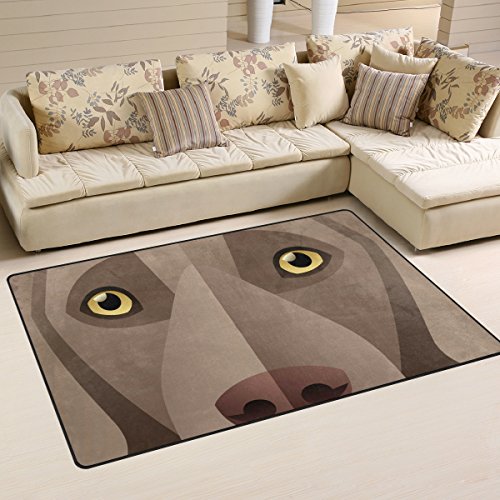 yibaihe Dekorative Leicht Bedruckt Bereich Teppich Teppich Fußmatte Fußmatte Funny Hund Face wasserabweisend Rutschfest waschbar für Wohnzimmer Schlafzimmer Eingangstür Innenbereich von Mnsruu