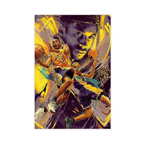 Mnyuein Kobe Posters Bryant Poster Basketball 1 Leinwand Poster Schlafzimmer Dekoration Landschaft Büro Raumdekoration Geschenk Unframe: 24x36inch(60x90cm) von Mnyuein