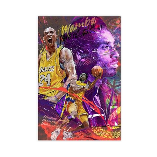 Mnyuein Kobe Posters Bryant Poster Basketball 5 Leinwand Poster Schlafzimmer Dekoration Landschaft Büro Raumdekoration Geschenk Unframe: 16x24inch(40x60cm) von Mnyuein
