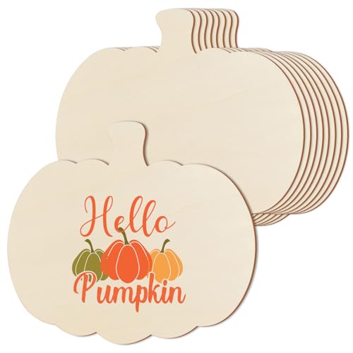 MoDooris 24 Stück unlackierte große Kürbisausschnitte aus Holz, 30 x 27 cm MoDooris 24 Stück unlackierte große Kürbisausschnitte aus Holz, 30 x 27 cm von MoDooris