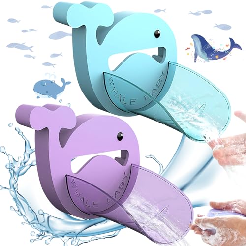 MoK 2 Stücke Kinder Wasserhahn Extender - Cartoon Wasserhahn Verlängerung für Kind Handwäsche - Wasserdüse für Küche und Bad von MoK