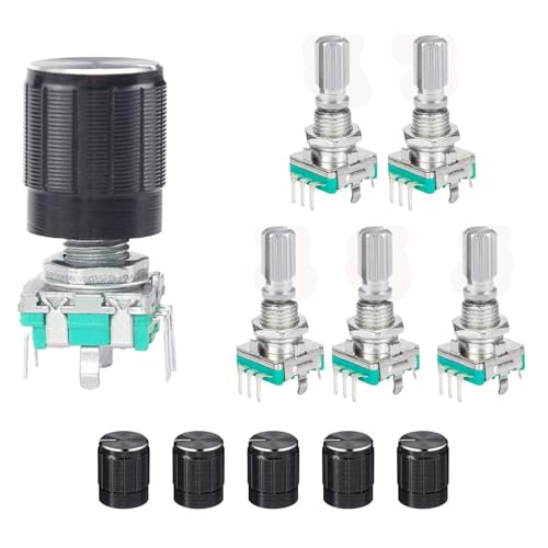 MoK 5 Stück Rotary Encoder Modul, Drehgeber Drehwinkelgeber, EC11 Digital Potentiometer, 360 Grad Drehgeber, für Automobilelektronik, Multimedia-Audio MoK 5 Stück Rotary Encoder Modul, Drehgeber Drehwinkelgeber, EC11 Digital Potentiometer, 360 Grad Drehgeber, für Automobilelektronik, Multimedia-Audio von Mount Kumgang