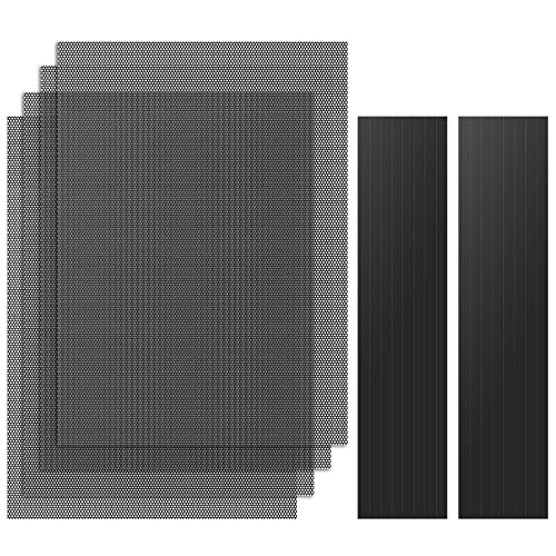 MoKo [4 Stück] 400 x 300 mm DIY PC Kühler Staub Mesh Filter, PVC Staubnetzfilter PC Gehäuse Staubschutzgitter mit Magnetrahmen, PC Kühlerfilter Staubdicht Staubschutzabdeckung Computer Lüftergitter von MoKo