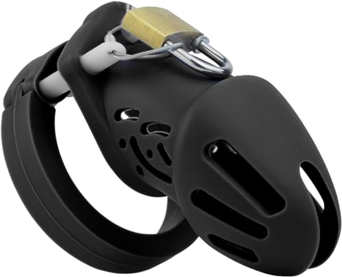 3D Harz Keuschheitskäfig Herren, Atmungsaktiver Chastity Cage Peniskäfig Set mit 5 Penis Ring Cockcage Weiches Silikon Keuschheitsgürtel CBT Extrem Bondage Sex Spielzeug für Paare ( Color : Black Schw 3D Harz Keuschheitskäfig Herren, Atmungsaktiver Chastity Cage Peniskäfig Set mit 5 Penis Ring Cockcage Weiches Silikon Keuschheitsgürtel CBT Extrem Bondage Sex Spielzeug für Paare ( Color : Black Schw von MoLig