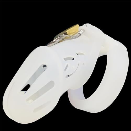 3D Harz Keuschheitskäfig Herren, Atmungsaktiver Chastity Cage Peniskäfig Set mit 5 Penis Ring Cockcage Weiches Silikon Keuschheitsgürtel CBT Extrem Bondage Sex Spielzeug für Paare (Color : White Weiß 3D Harz Keuschheitskäfig Herren, Atmungsaktiver Chastity Cage Peniskäfig Set mit 5 Penis Ring Cockcage Weiches Silikon Keuschheitsgürtel CBT Extrem Bondage Sex Spielzeug für Paare (Color : White Weiß von MoLig