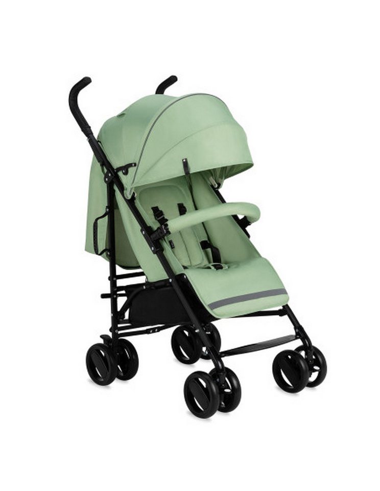 MoMi Kinder-Buggy MoMi AKIRA Kinderwagen in Grün - leicht, wendig, mit Faltmechanismus, verstellbare Rückenlehne und Fußstütze, abnehmbares Verdeck von MoMi