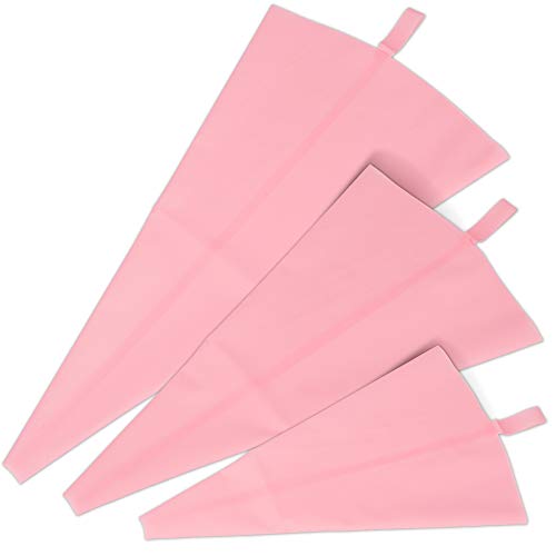 MoNiRo 3er Set Profi Spritzbeutel in rosa - Wiederverwendbare Silikon Spritzbeutel - Spritztüten zum Backen - Kuchen - Torten Zubehör - perfekt für Ihr Spritztüllen Set - Cupcakes verzieren MoNiRo 3er Set Profi Spritzbeutel in rosa - Wiederverwendbare Silikon Spritzbeutel - Spritztüten zum Backen - Kuchen - Torten Zubehör - perfekt für Ihr Spritztüllen Set - Cupcakes verzieren von MoNiRo
