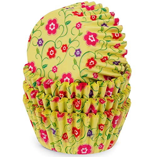 MoNiRo Papier Muffin Förmchen - Cupcake Backform aus Papier Motiv Garden Flower - Muffin Form - Cupcake Form - Papierförmchen - Cupcake Förmchen - Muffinform – Backförmchen - Muffinformen von MoNiRo