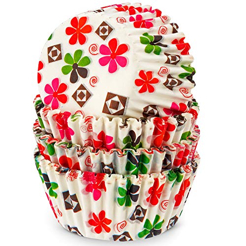 MoNiRo Papier Muffin Förmchen - Cupcake Backform aus Papier Motiv Green-Red Flower - Muffin Form - Cupcake Form - Papierförmchen - Cupcake Förmchen - Muffinform – Backförmchen - Muffinformen MoNiRo Papier Muffin Förmchen - Cupcake Backform aus Papier Motiv Green-Red Flower - Muffin Form - Cupcake Form - Papierförmchen - Cupcake Förmchen - Muffinform – Backförmchen - Muffinformen von MoNiRo
