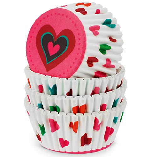 MoNiRo Papier Muffin Förmchen - Cupcake Backform aus Papier Motiv Hearts - Muffin Form - Cupcake Form - Papierförmchen - Cupcake Förmchen - Muffinform – Backförmchen - Muffinformen MoNiRo Papier Muffin Förmchen - Cupcake Backform aus Papier Motiv Hearts - Muffin Form - Cupcake Form - Papierförmchen - Cupcake Förmchen - Muffinform – Backförmchen - Muffinformen von MoNiRo