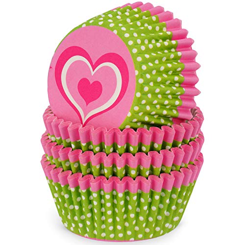 MoNiRo Papier Muffin Förmchen - Cupcake Backform aus Papier Motiv Pink-Green Dots and Heart- Muffin Form - Cupcake Form - Papierförmchen - Cupcake Förmchen - Muffinform – Backförmchen - Muffinformen MoNiRo Papier Muffin Förmchen - Cupcake Backform aus Papier Motiv Pink-Green Dots and Heart- Muffin Form - Cupcake Form - Papierförmchen - Cupcake Förmchen - Muffinform – Backförmchen - Muffinformen von MoNiRo