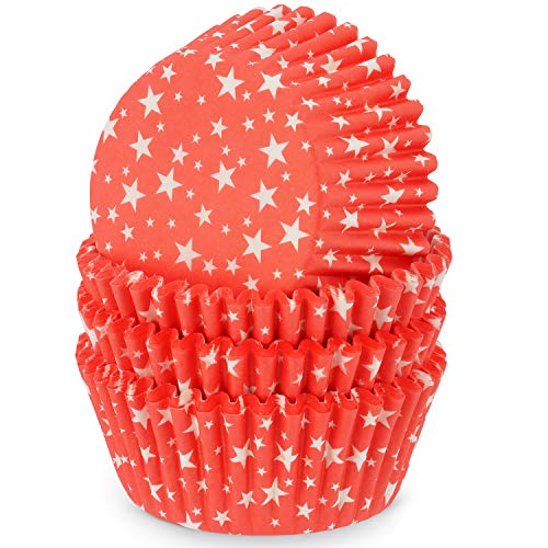 MoNiRo Papier Muffin Förmchen - Cupcake Backform aus Papier Motiv Red Stars - Muffin Form - Cupcake Form - Papierförmchen - Cupcake Förmchen - Muffinform - Backförmchen - Muffinformen MoNiRo Papier Muffin Förmchen - Cupcake Backform aus Papier Motiv Red Stars - Muffin Form - Cupcake Form - Papierförmchen - Cupcake Förmchen - Muffinform - Backförmchen - Muffinformen von MoNiRo
