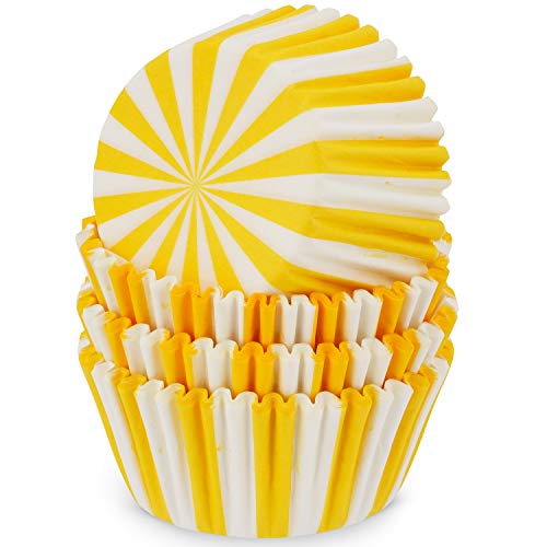 MoNiRo Papier Muffin Förmchen - Cupcake Backform aus Papier Motiv Yellow-White Swirl - Muffin Form - Cupcake Form - Papierförmchen - Cupcake Förmchen - Muffinform - Backförmchen - Muffinformen MoNiRo Papier Muffin Förmchen - Cupcake Backform aus Papier Motiv Yellow-White Swirl - Muffin Form - Cupcake Form - Papierförmchen - Cupcake Förmchen - Muffinform - Backförmchen - Muffinformen von MoNiRo