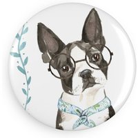 Boston Terrier - Kühlschrankmagnet | Haustier Design Magnet Lustige Hunde Illustration Doghotel Kollektion Für Hundeliebhaber Magnet, Bt1 von MoNimoPrints