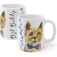 Cairn Terrier - Designer Tasse | Hundetasse Für Hundeliebhaber Weiße Dog Hotel Kollektion Aquarell Design von MoNimoPrints