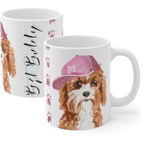 Cavapoo - Designer Tasse | Hundetasse Für Hundeliebhaber Weiße Dog Hotel Kollektion Aquarell Motiv Cavoodle von MoNimoPrints
