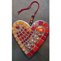 Mosaikherz in Rot von MoPePi