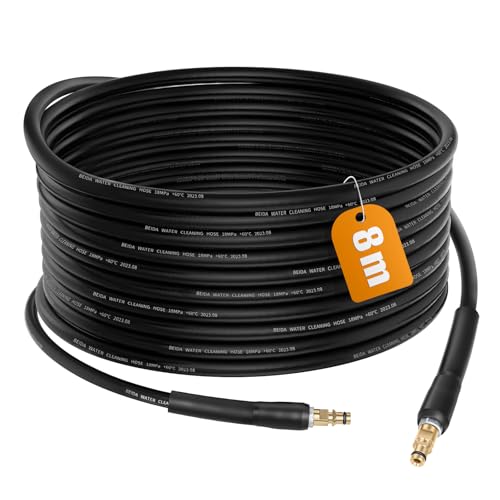 MOPEI 8 M Hochdruckschlauch für Karcher K2 K3 K4 K5 K6 K7, Hochdruckreiniger Schlauch Verlängerungsschlauch, Quick Connect-Anschlüsse von MoPei