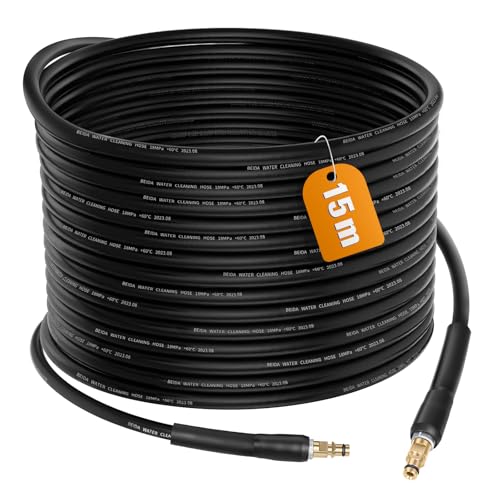 MOPEI 15 M Hochdruckschlauch für Karcher K2 K3 K4 K5 K6 K7, Hochdruckreiniger Schlauch Verlängerungsschlauch, Quick Connect-Anschlüsse von MoPei