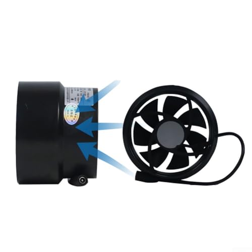 12 V Abluftventilator für Haus und Außenbereich, geräuscharm 39 dB und leistungsstarker Luftstrom, 110 m³/h (Lufteinlass) von MoSundi