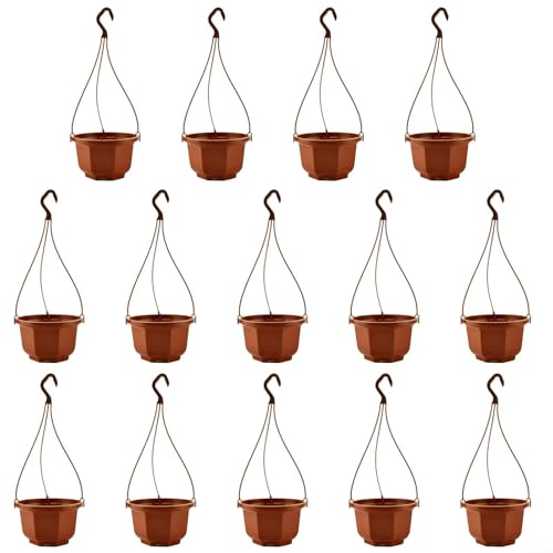14-teiliges Pflanzgefäß-Set aus Kunststoff mit Drainage-Design für Balkon und Garten (D) von MoSundi