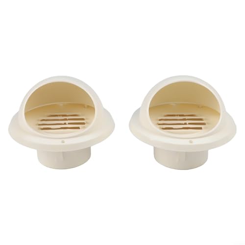 2 Stück PVC-Abluftgitter Abdeckung für Deckenk Lüftungsgitter mit schützendem Design gegen Witterungseinflüsse und Schmutz für Schornsteine und Lüftungsschlitze (75 mm Ausgänge) von MoSundi