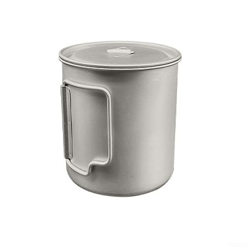 220450650ml Campingbecher mit Deckel, leicht und kompakt für einfachen Transport, multifunktional für Tee, Kaffee oder kleines Kochen (450ml) von MoSundi