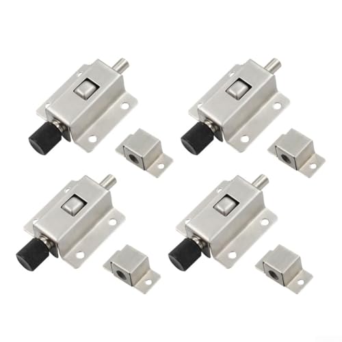 4 Stück automatische Schieberiegel in widerstandsfähigem Edelstahl-Design (5,1 cm) von MoSundi