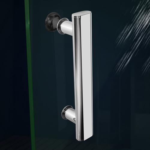 Chrom-Effekt für Duschtürknauf, kompatibel mit 6 mm Glas und 145 mm Lochabständen (202) von MoSundi