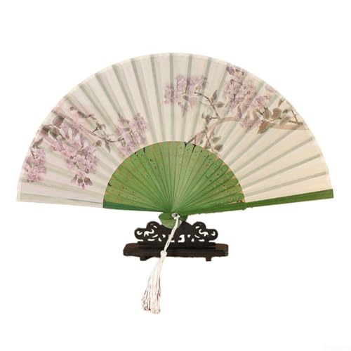 Dance Performance Accessory Beautifully Crafted Silk Folding Fans For Enhancing Your Vintage Look (D) von MoSundi