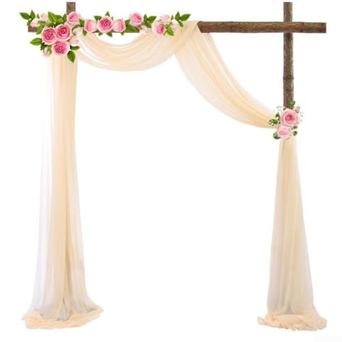 Dekorative Chiffon-Vorhänge, 6 m, perfekt für die Verschönerung Ihrer Hochzeit oder Party von MoSundi