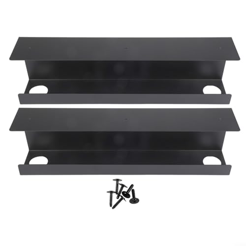 Drahtablage unter dem Schreibtisch, Kabelmanagement, Metallkonstruktion mit zwei großen Routing-Löchern zum Organisieren und Sichern mehrerer Kabel im Büro oder zu Hause (schwarz) von MoSundi