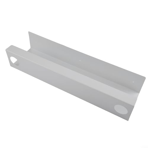 Drahtablage unter dem Schreibtisch, Kabelmanagement, Metallkonstruktion mit zwei großen Routing-Löchern zum Organisieren und Sichern mehrerer Kabel im Büro oder zu Hause (weiß) von MoSundi