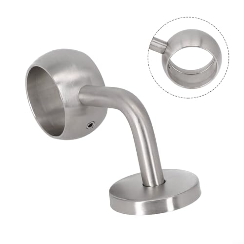 Edelstahl-Schrankstangenhalterungen, 90-Grad-Winkel, für runde Rohre, mit Madenschraube und Schrauben (38 mm) von MoSundi