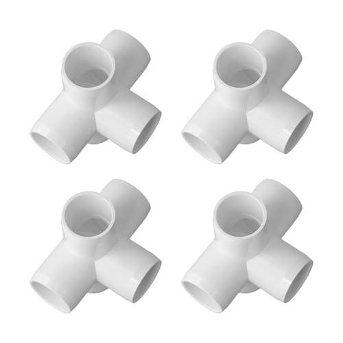 Effizientes Bauen Sie Ihren Garten mit einem Set von 4 PVC-5-Wege-Anschlüssen, ideal für verschiedene Anwendungen von MoSundi