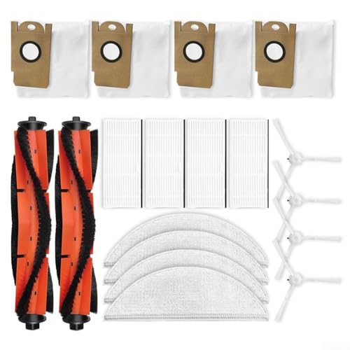 Für Lydsto R1 R1A R1 Pro S1 Roboter-Staubsauger-Staubsaugerbeutel Filter und Bürstenersatz-Set mit 4 Staubbeuteln, 4 Filtern, 4 Seitenbürsten, 4 Wischmopp-Tüchern und 2 Hauptbürsten Für Lydsto R1 R1A R1 Pro S1 Roboter-Staubsauger-Staubsaugerbeutel Filter und Bürstenersatz-Set mit 4 Staubbeuteln, 4 Filtern, 4 Seitenbürsten, 4 Wischmopp-Tüchern und 2 Hauptbürsten von MoSundi