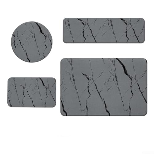 Funktionelle Kieselalgen-Wasseraufnahme-Lösung für Untersetzer, Utensilienentwässerung oder Seifenschale (Deep Grey A) von MoSundi