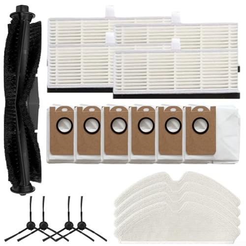 Hauptseitenbürstenfilter, Wischmopp-Pad, Staubbeutel-Set für Inic i9 und Xbot für L7 Pro Staubsauger, kompatible Teile zur Aufrechterhaltung sauberer Böden und frischer Luft Hauptseitenbürstenfilter, Wischmopp-Pad, Staubbeutel-Set für Inic i9 und Xbot für L7 Pro Staubsauger, kompatible Teile zur Aufrechterhaltung sauberer Böden und frischer Luft von MoSundi