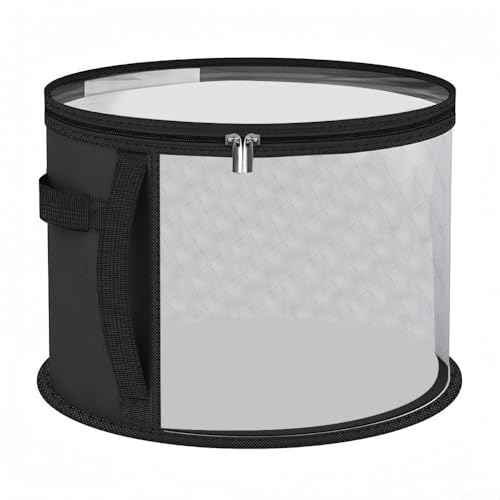 Hut-Organizer mit verstärktem Griff und faltbarem Design, runde Krempe, Tasche für Hüte, Kleidung, Schals und verschiedene Reiseutensilien (schwarz) von MoSundi